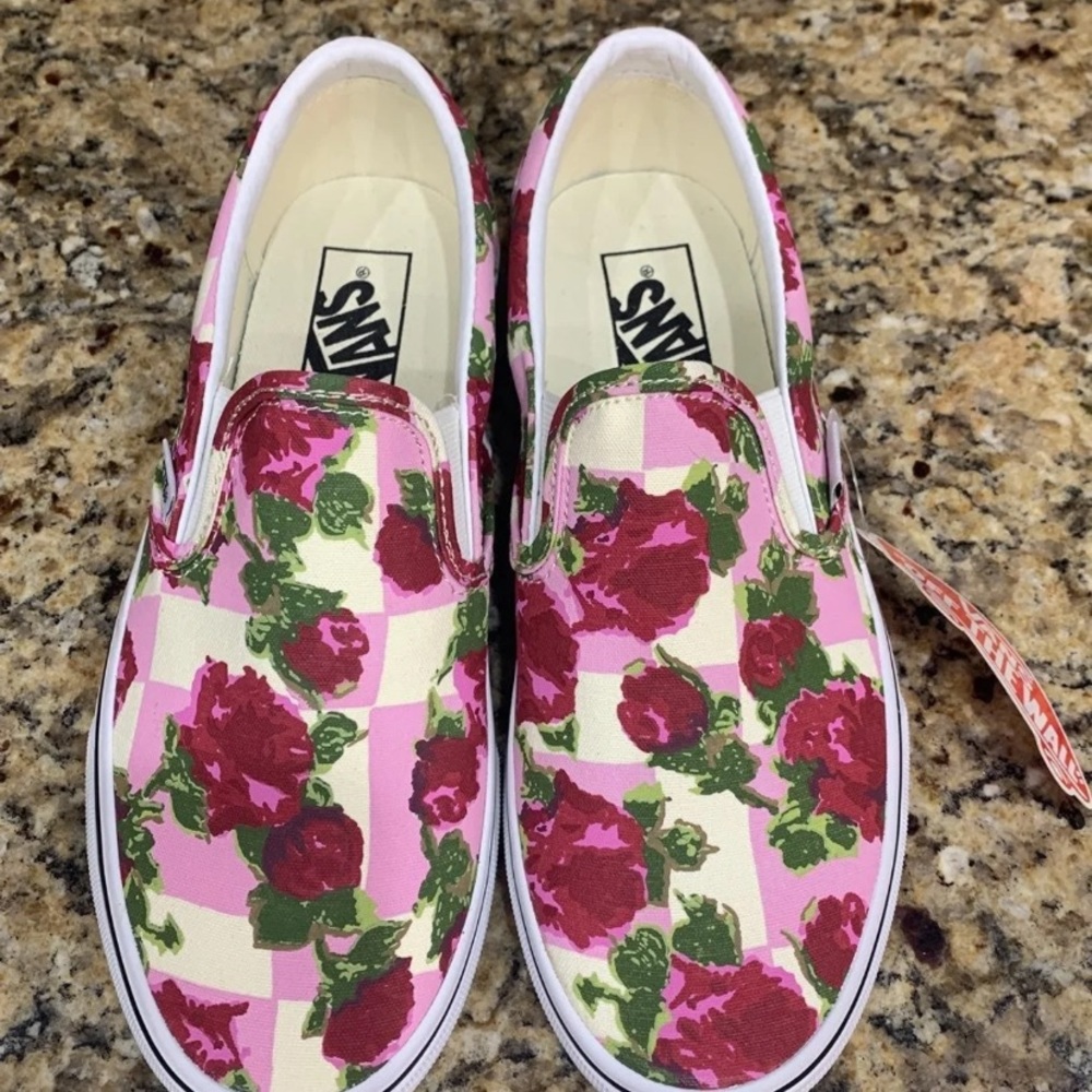 Vans floral RARE * size 7.5 women’s